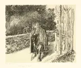 Camille Pissarro, Mendiant à la béquille, 1897, Lithograph