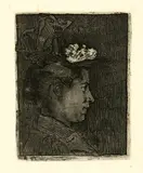 Cuno Amiet, Anna Luder - Die zukünftige Gattin des Künstlers