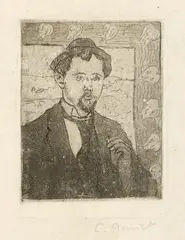 Cuno Amiet, Portrait Oscar Kurt, Around 1895, Etching