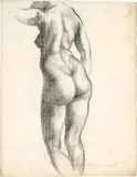 Joan González i Pellicer, Étude de femme nue, 1896-1900, Charcoal