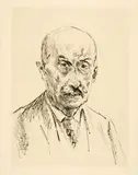 Max Liebermann, Selbstbildnis des Fünfundsiebzigjährigen, 1922, Drypoint
