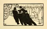 Félix Vallotton, Les nécrophores, 1892, Woodcut
