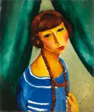 Moïse Kisling, Portrait de Marguerite Gros, soeur de Mme Renée Kisling, 1919, Oil on canvas