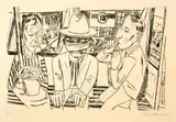 Max Beckmann, In der Trambahn, 1922, Drypoint