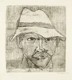 Emil Nolde, Selbstbildnis, 1911, Etching and drypoint
