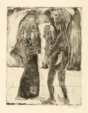 Emil Nolde, Nachbarsleute, 1922, Etching