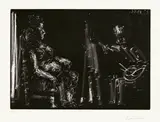 Pablo Picasso, Peintre et modèle au fauteuil, Mougins, 23 October 1966, Aquatint