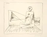 Homme couché et femme accroupie by Pablo Picasso, 1956, lithograph on Arches, offered Sep 2020