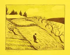 Paul Sérusier, Paysage - La Fin du jour, 1893, Colour lithograph