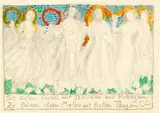 Cuno Amiet, Entwurf einer Postkarte