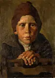 Werner Neuhaus, Knabenbildnis, 1932, Oil on plywood