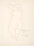 Pablo Picasso, Femme nue de dos, Cannes, 22 December 1956