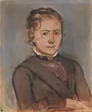 Ferdinand Hodler, Bildnis Agnes Jakobi, Um 1885, Öl auf Leinwand