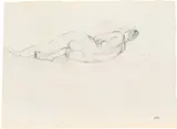 Henri Matisse, Nu allongé de derrière, Nizza 1927, Bleistiftzeichnung