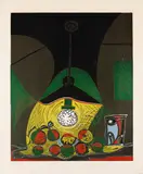 Nature morte à la suspension - Nature morte sous la lampe by Pablo Picasso, 22. März 1962, Farbiger Linolschnitt, offered Jun 2019