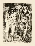 Max Beckmann, Adam und Eva, 1917, Kaltnadel