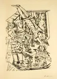 Max Beckmann, Frauenbad, 1922, Kaltnadel