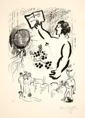 Maïakovski by Marc Chagall, 1963, Lithographie, offered Jun 2019