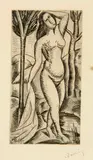 André Derain, Baigneuse nue aux arbres, Um 1910-1913, Radierung, mit dem Stichel und der kalten Nadel überarbeitet