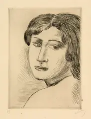 André Derain, Tête de femme, de trois-quarts, 1920, Radierung