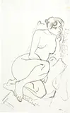 Henri Matisse, Figure pensive au fauteuil pliant