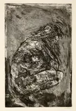Emil Nolde, Kauerndes Weib, 1908, Radierung, Strichätzung und Tonätzung