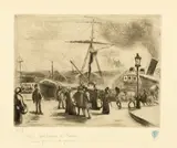 Camille Pissarro, Cours Boieldieu, à Rouen, 1884, Radierung