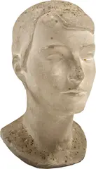 Hermann Scherer, Frauenkopf C.L.S. (C. Lang-Siegrist), Um 1920, Gips
