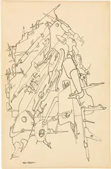 Yves Tanguy, Ohne Titel, Um 1947, Feder in Tusche