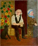 Louis Vivin, Portrait des parents de l'artiste, Um 1925, Öl auf Leinwand