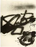 Variations sur un thème musical 2 by Antoni Tàpies, 1987, Lithografie und Prägedruck auf Arches FRANCE (Wasserzeichen), offered Jun 2019