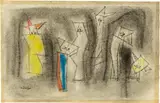 Ghosties by Lyonel Feininger, Um 1954, Aquarell, Kohle über Federzeichnung in Tusche, offered Jun 2018