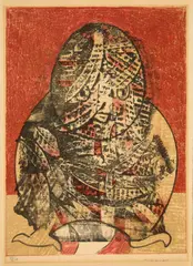 Hibou by Max Ernst, 1955, Lithographie in vier Farben, offered Jun 2018