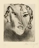 Marc Chagall, Selbstbildnis mit Haus im Gesicht