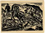 Kühe und Hirten by Ernst Ludwig Kirchner, 1917, Holzstock, offered Jun 2018
