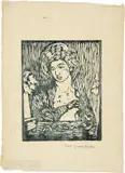 Toeletta della sera III - Portrait Annetta Giacometti by Giovanni Giacometti, 1911, Holzschnitt, offered Jun 2018