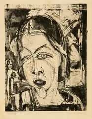 Ursulina II by Albert Müller, 1925, Strichätzung, mit der kalten Nadel überarbeitet und Aquatinta, offered Jun 2018