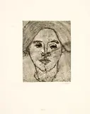 Emil Nolde, Frau N. (Frau Ada Nolde), 1911, Kaltnadel, überarbeitet
