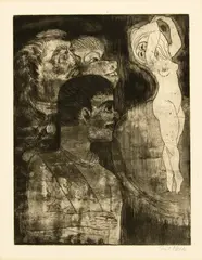 Tänzerin by Emil Nolde, 1922, Strichätzung, offered Jun 2018