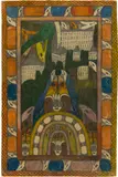 Adolf Wölfli, Otilien-Berg bei Strassburg, Zeichnung in Buntstift und Bleistift