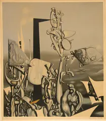 Yves Tanguy, Feu à éclat, 1953, Farbige Lithographie