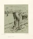 Camille Pissarro, Paysan  bêchant, 1896, Lithographie