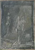 Alberto Giacometti, Figurines, 1954, Öl auf Leinwand