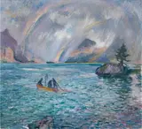 Giovanni Giacometti, Pesca miracolosa - Der wunderbare Fischfang, 1926, Öl auf Leinwand