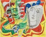 Le Corbusier, Composition avec deux têtes
