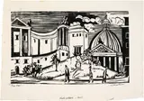 Hedwigskirche in Berlin by Ernst Ludwig Kirchner, 1927, Holzschnitt, offered Jun 2017