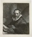 Der Prediger Jan Cornelis Sylvius by Rembrandt Harmensz van Rijn, 1633, Radierung, offered Jun 2017