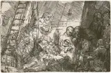 Die Beschneidung (im Breitformat) by Rembrandt Harmensz van Rijn, 1654, Radierung, offered Jun 2017