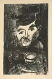 Marc Chagall, L'Homme au samovar, 1922-1923 in Berlin., Lithographie.