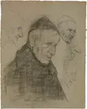 Giovanni Giacometti, Brustbild eines Mannes mit schwarzer Kappe